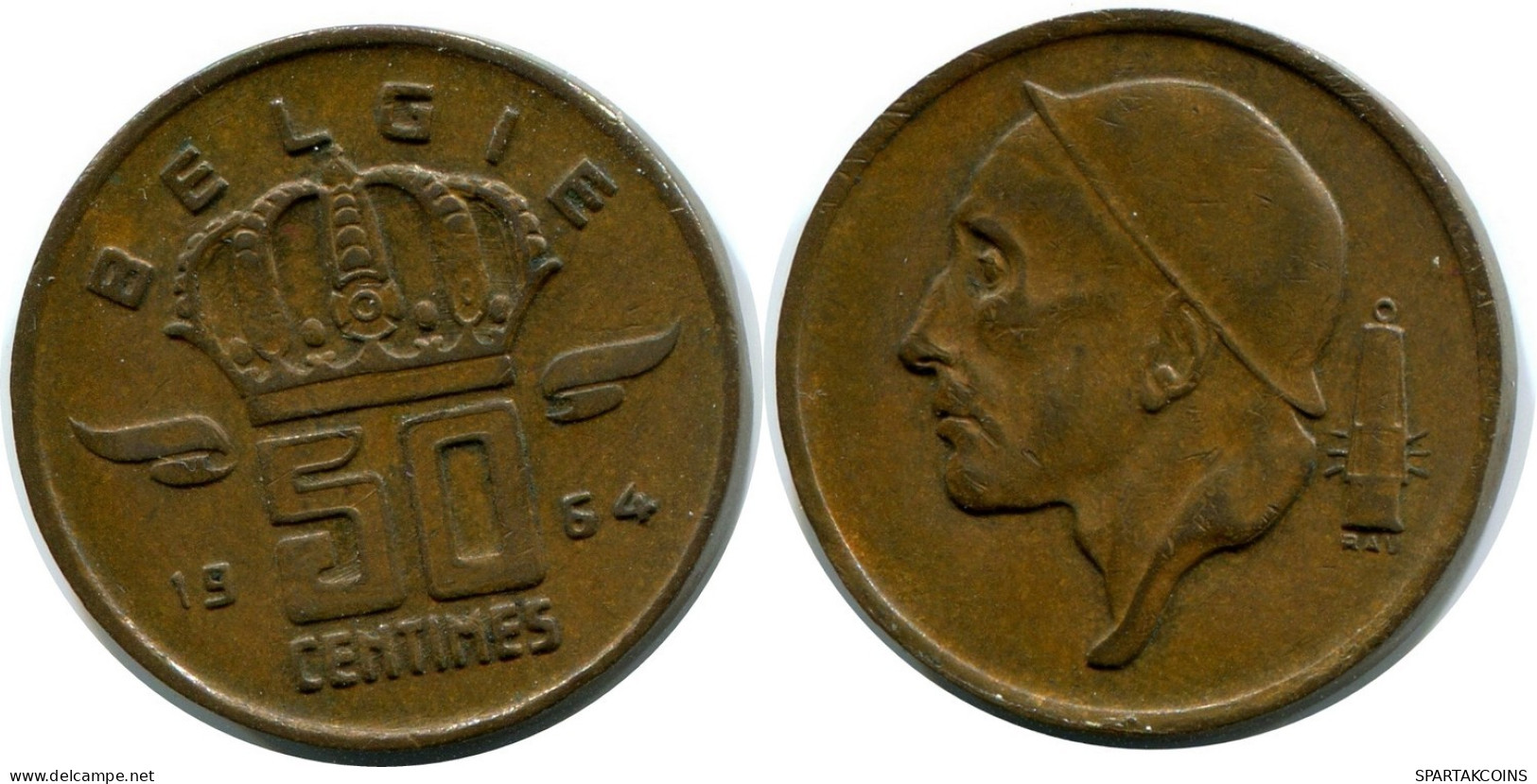 50 CENTIMES 1964 DUTCH Text BELGIUM Coin #AW924.U.A - 50 Cent