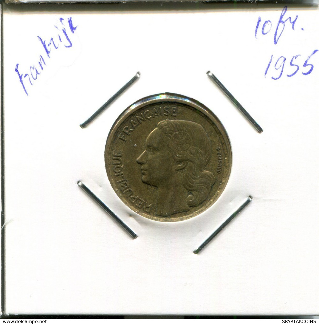 10 FRANCS 1955 FRANCIA FRANCE Moneda #AP010.E.A - 10 Francs