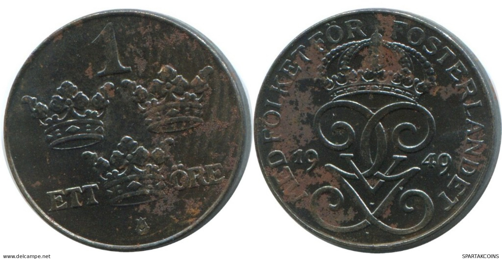 1 ORE 1949 SWEDEN Coin #AD322.2.U.A - Sweden