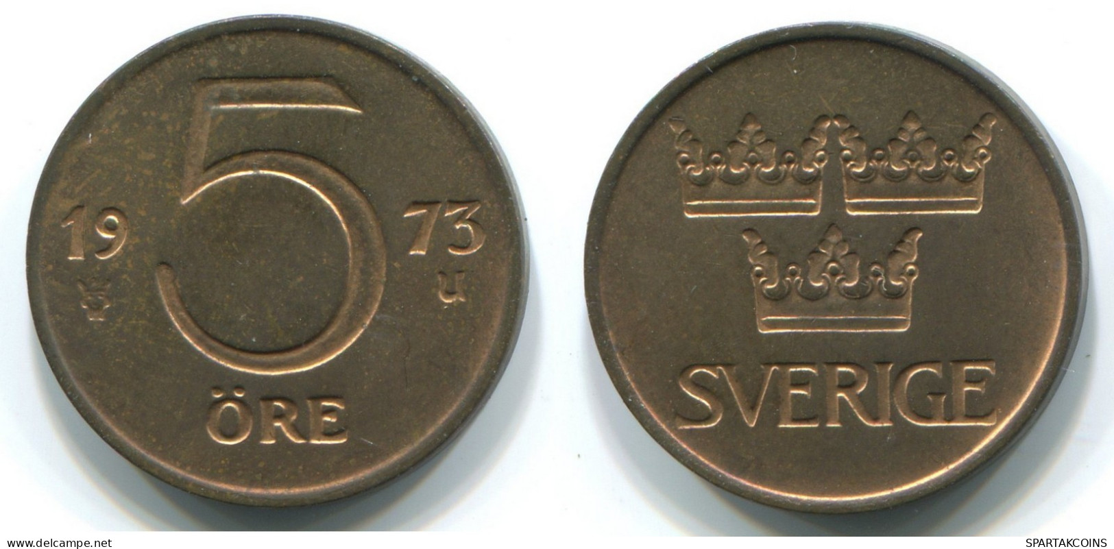 5 ORE 1973 SUECIA SWEDEN Moneda #WW1100.E.A - Suède