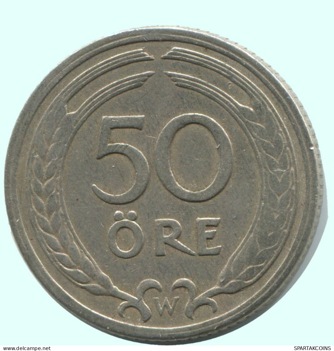 50 ORE 1921 W SCHWEDEN SWEDEN Münze RARE #AC705.2.D.A - Suède