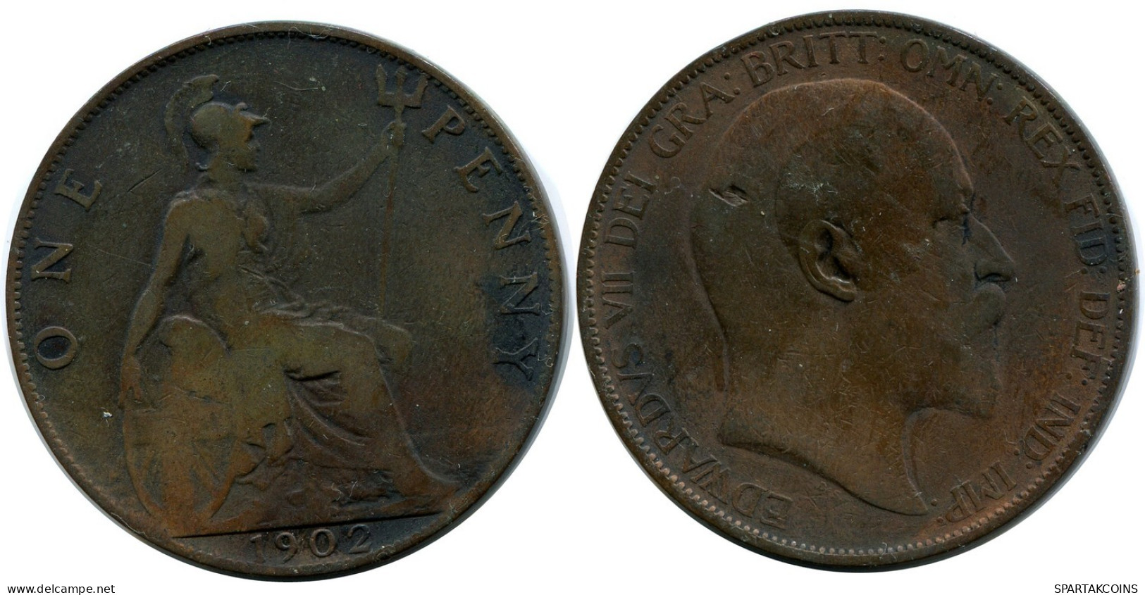 PENNY 1902 UK GROßBRITANNIEN GREAT BRITAIN Münze #AZ752.D.A - D. 1 Penny