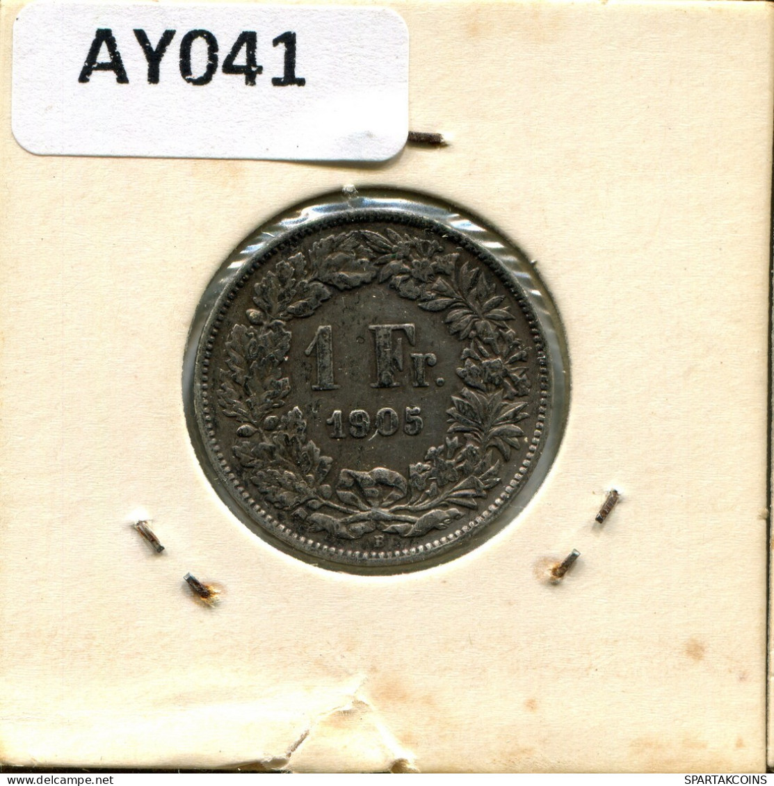 1 FRANC 1905 B SWITZERLAND Coin SILVER #AY041.3.U.A - Other & Unclassified