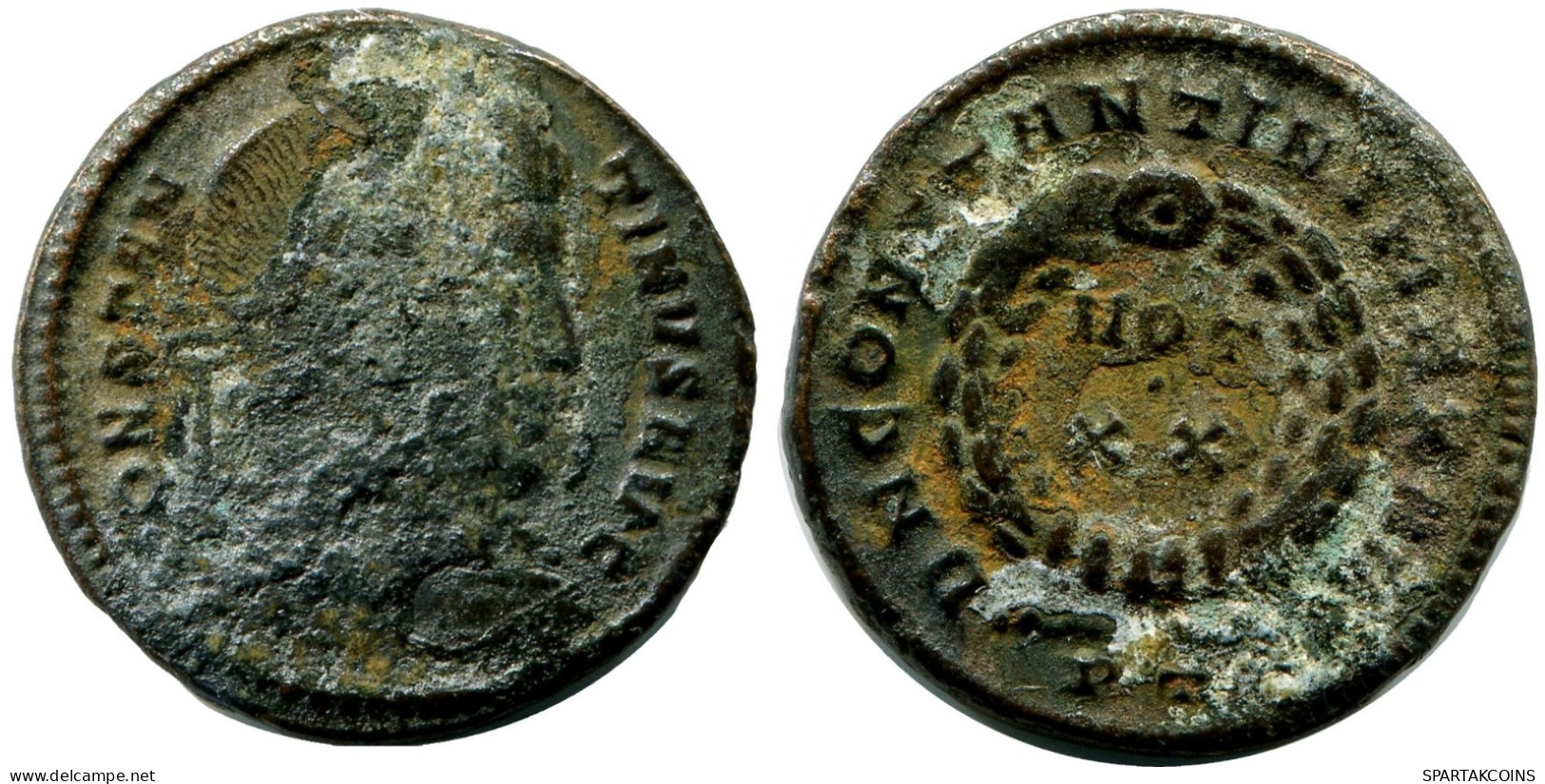 CONSTANTINE I MINTED IN TICINUM FROM THE ROYAL ONTARIO MUSEUM #ANC11083.14.D.A - El Imperio Christiano (307 / 363)