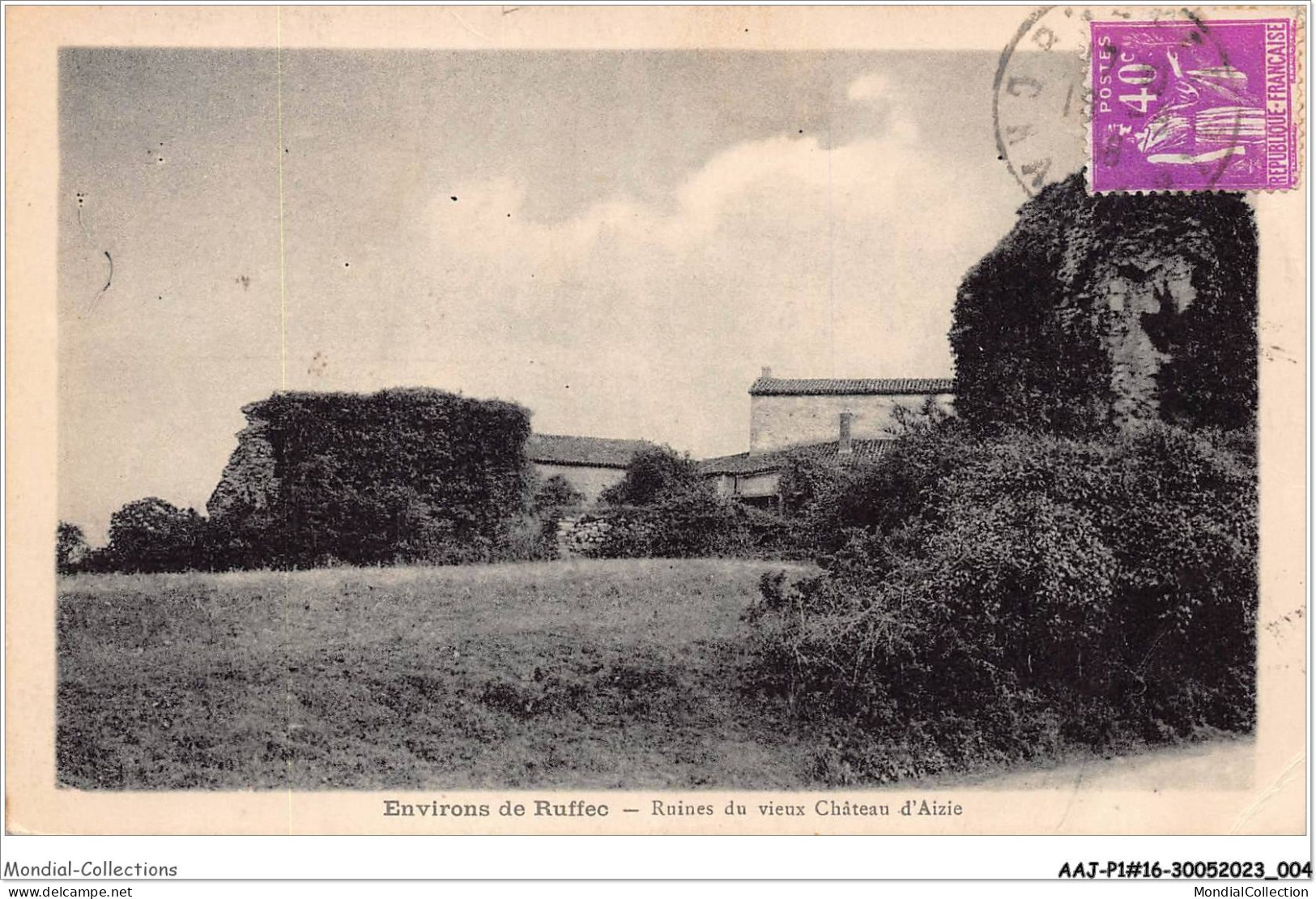 AAJP1-16-0002 - Environs De RUFFEC - Ruines Du Vieux Château D'Aizie - Ruffec