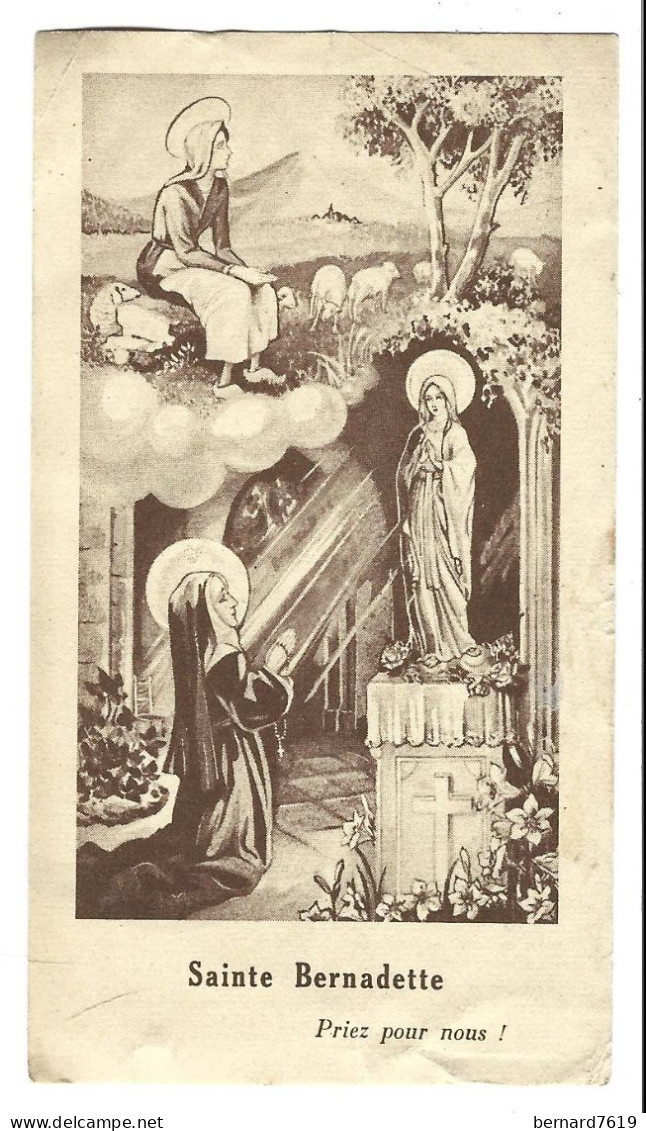 Image Religieuse   -  Sainte Bernadette Soubirous - Images Religieuses