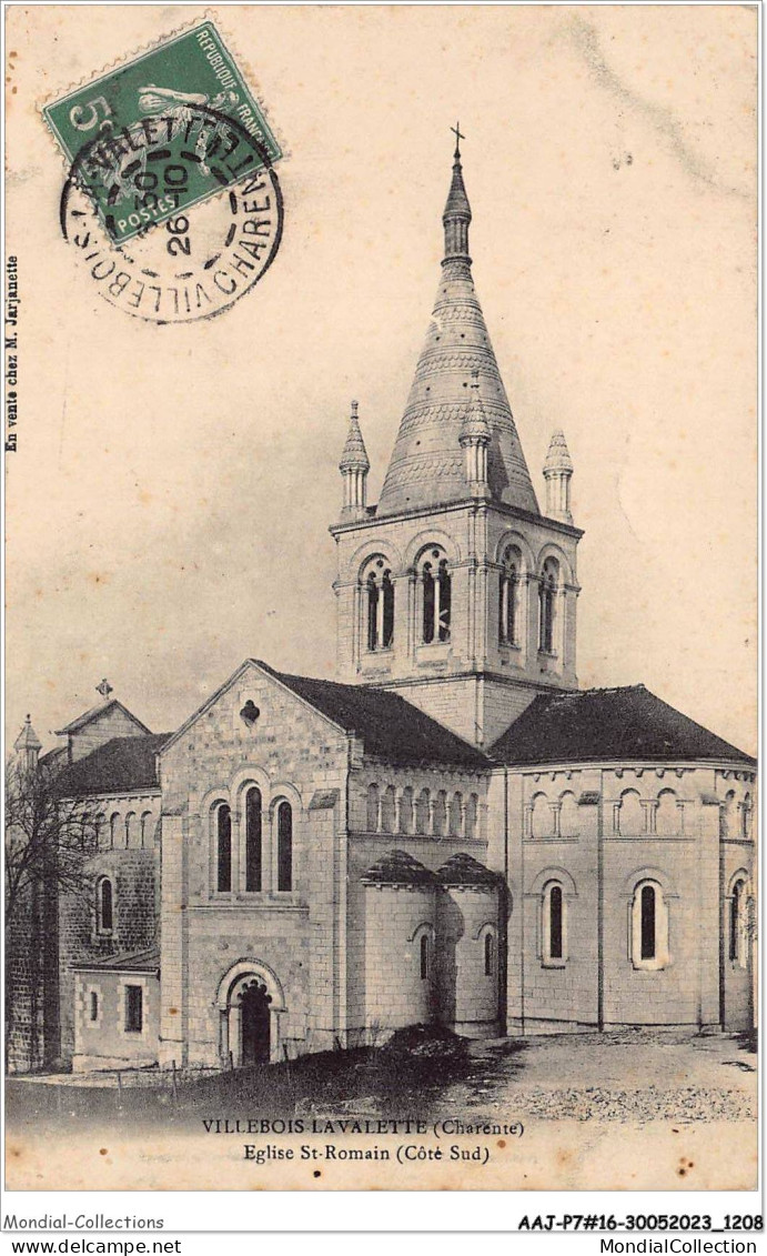 AAJP7-16-0566 - VILLEBOIS LA VALETTE - Eglise Saint-Romain Côté Sud - Autres & Non Classés
