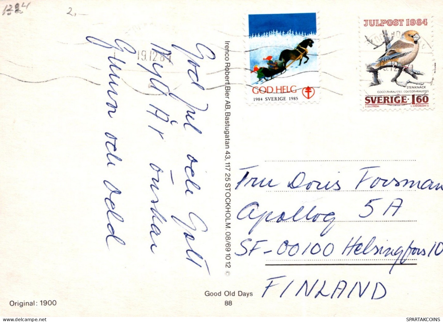 ÁNGEL NAVIDAD Vintage Tarjeta Postal CPSM #PAH035.A - Engel