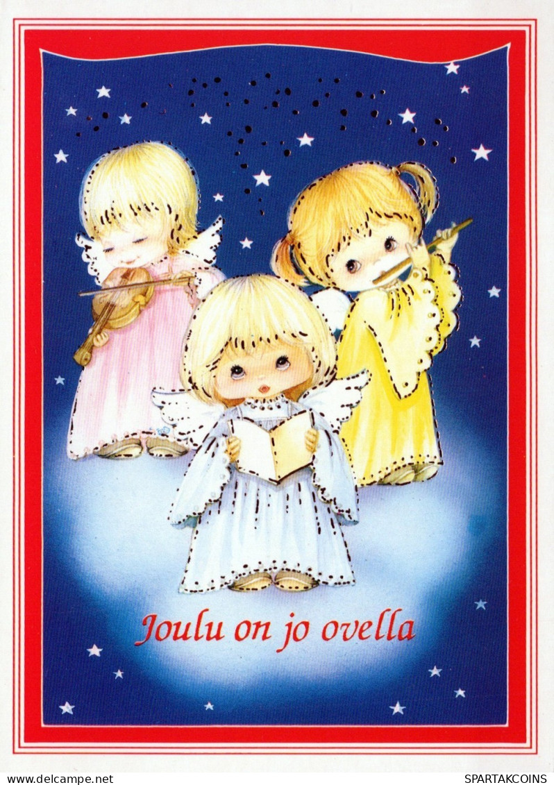 ANGELO Buon Anno Natale Vintage Cartolina CPSM #PAG955.A - Engel
