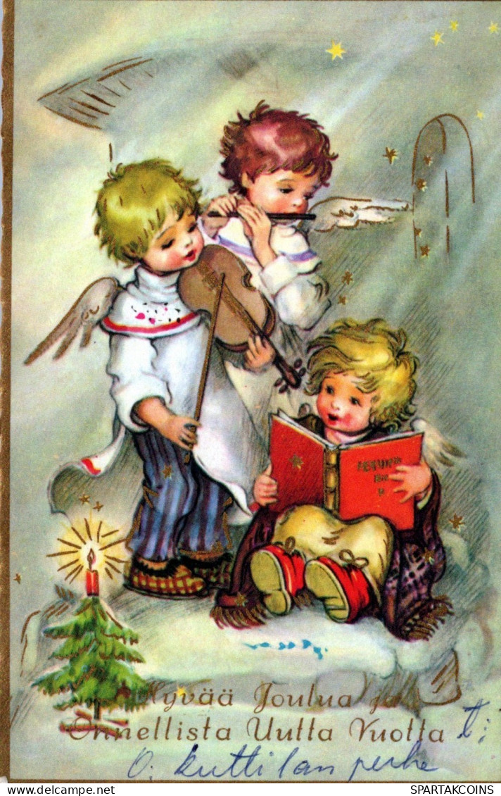 ANGEL CHRISTMAS Holidays Vintage Postcard CPSMPF #PAG826.A - Engel