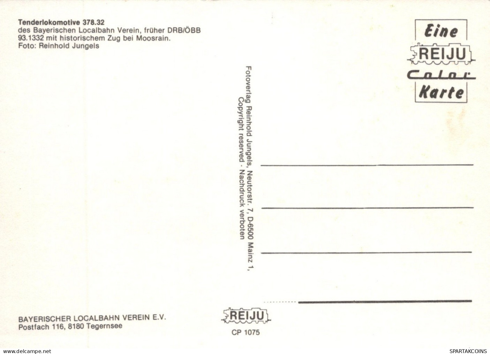 TREN TRANSPORTE Ferroviario Vintage Tarjeta Postal CPSM #PAA856.A - Eisenbahnen