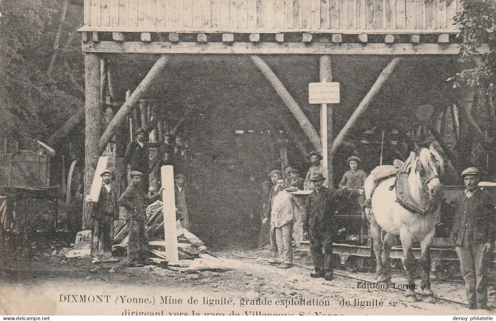 89/ Dixmont Mine De Lignité , Grande Exploration De Lignité Se Dirigeant Vers Le Gare - Dixmont