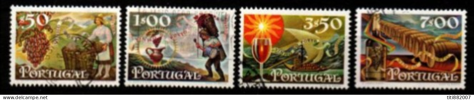 PORTUGAL   -  1971 .  Y&T N° 1097 à 1100  Oblitérés.   Vins De Porto.  Série Complète. - Used Stamps