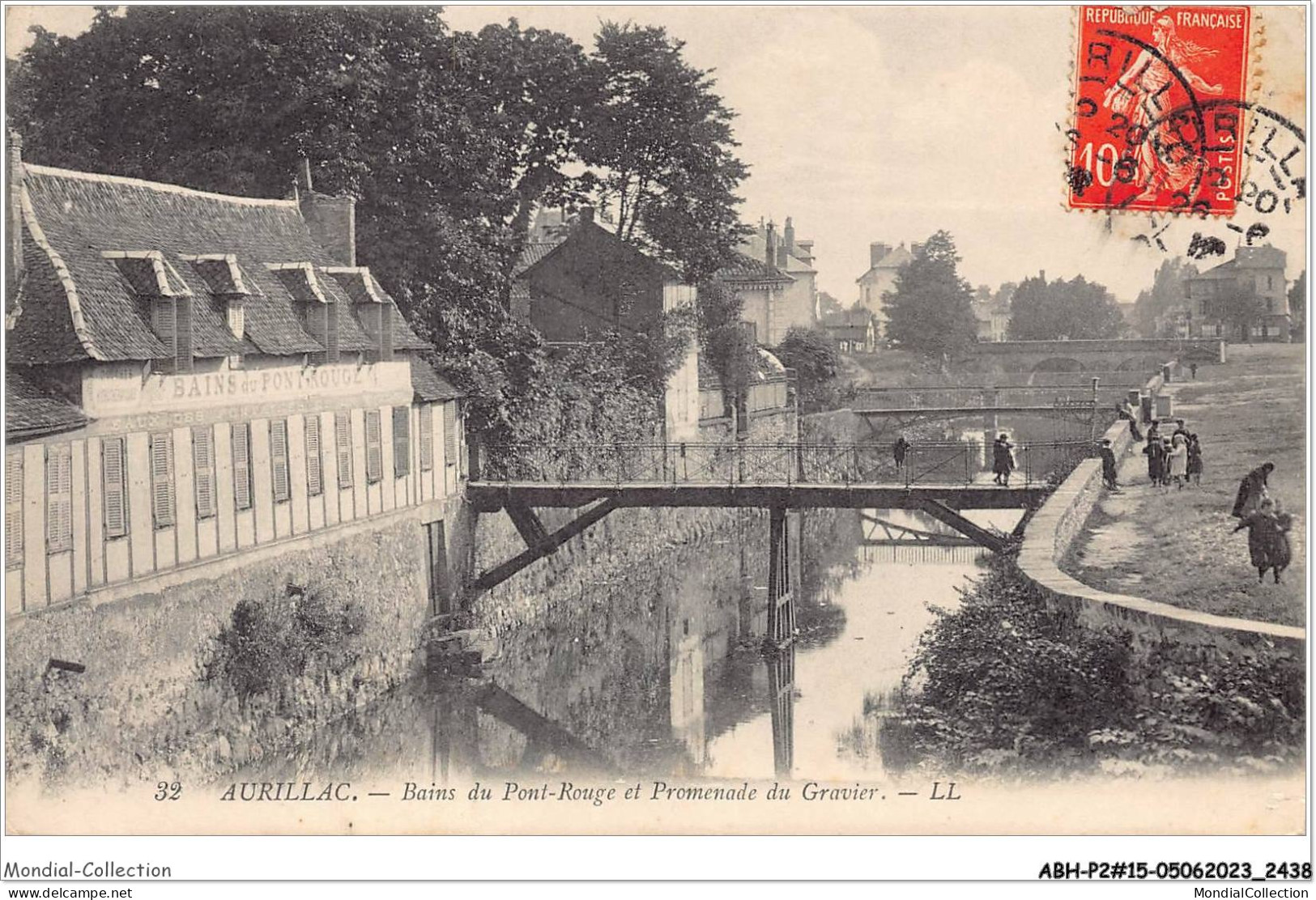ABHP2-15-0134 - AURILLAC - Bains Du Pont-Rouge Et Promenade Du Gravier - Aurillac