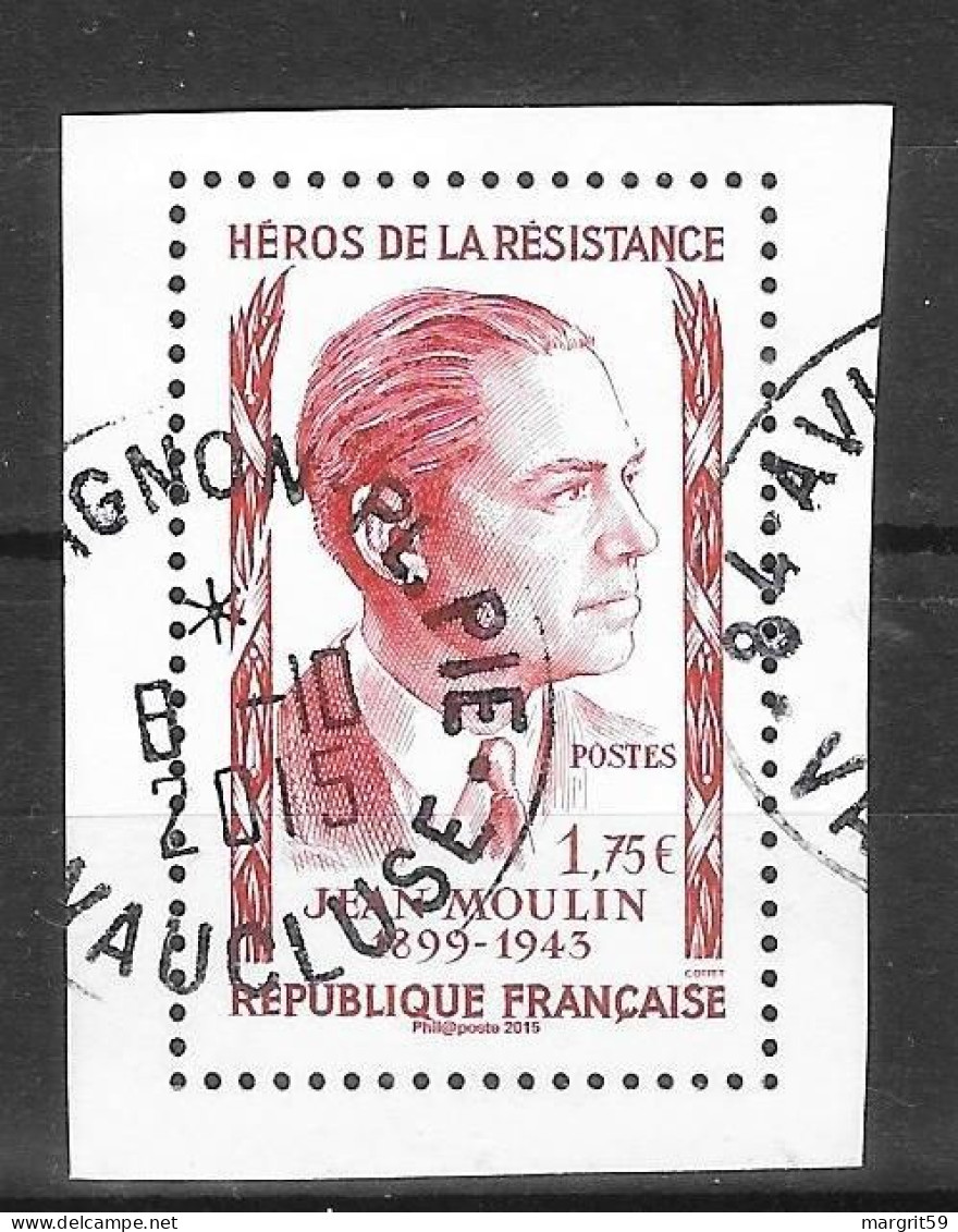 Les Trésors De La Philatélie 2015 - Feuille 3 - Jean Moulin- 1,75 Rot - Used Stamps
