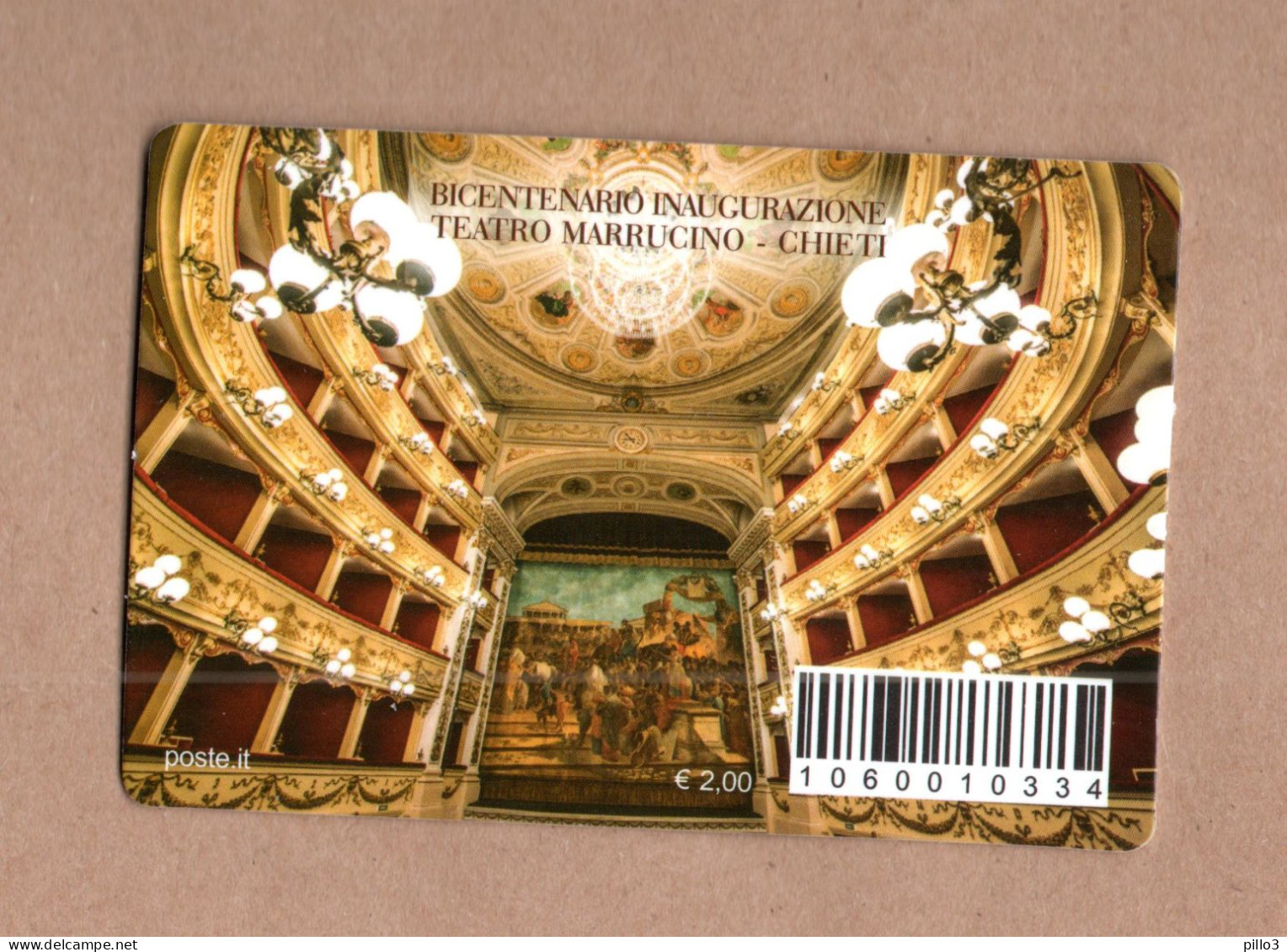 ITALIA - Tessera Filatelica : Teatro Marrucino - Chieti   11.05.2018 - Philatelistische Karten