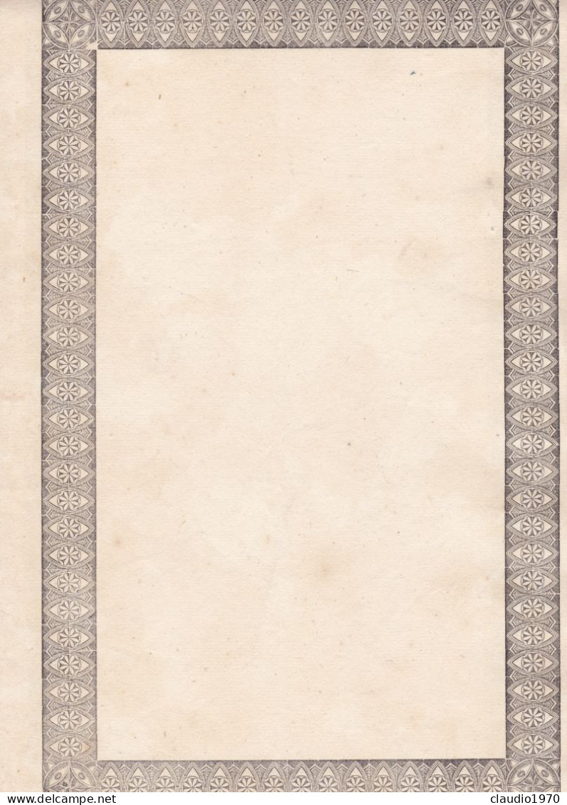 DOCUMENTO  STORICO  - CARTA - Bordo Decorativo (penna E Inchiostro Su Carta) ANNI FINE 800 INIZIO 900 - Documents Historiques