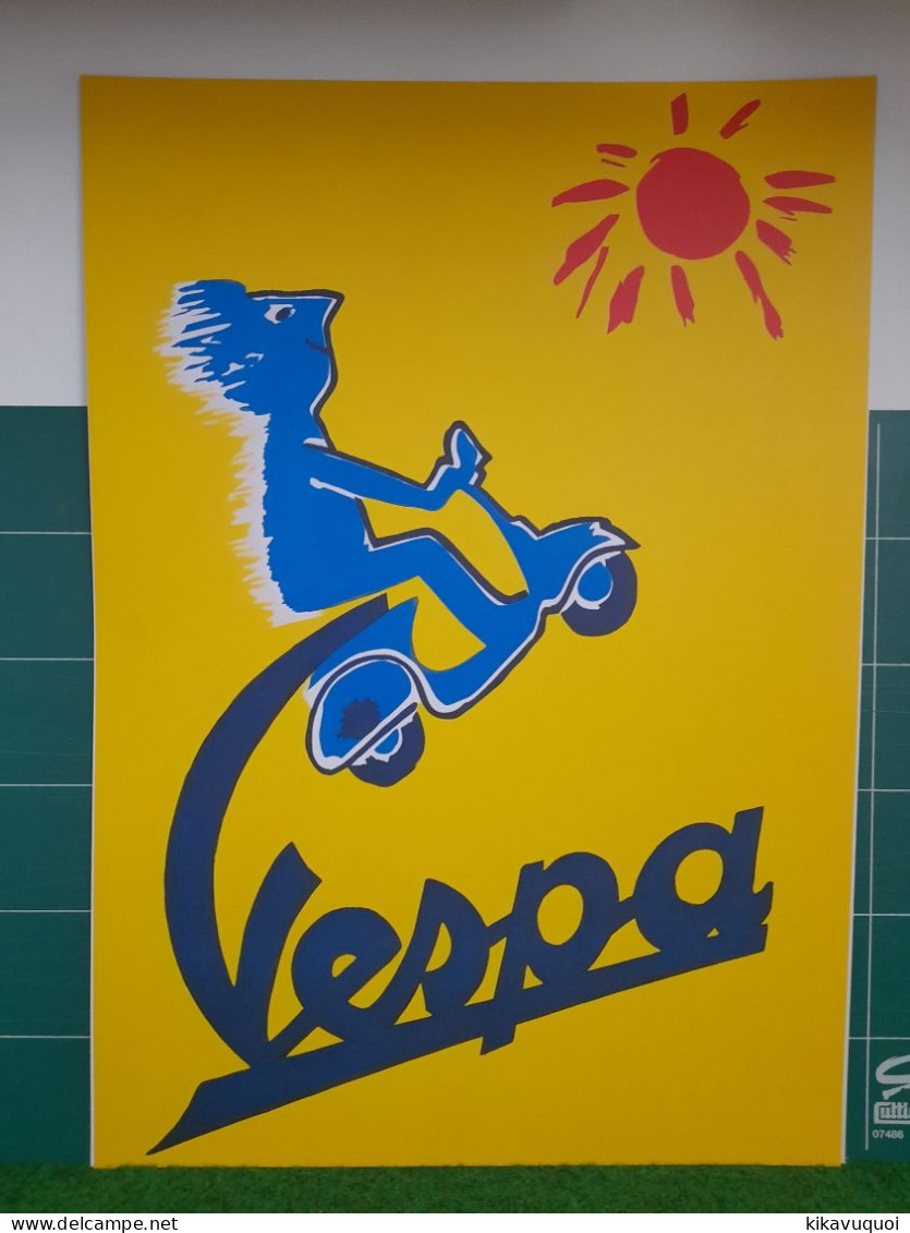 SCOOTER VESPA SOLEIL - AFFICHE POSTER - Motos