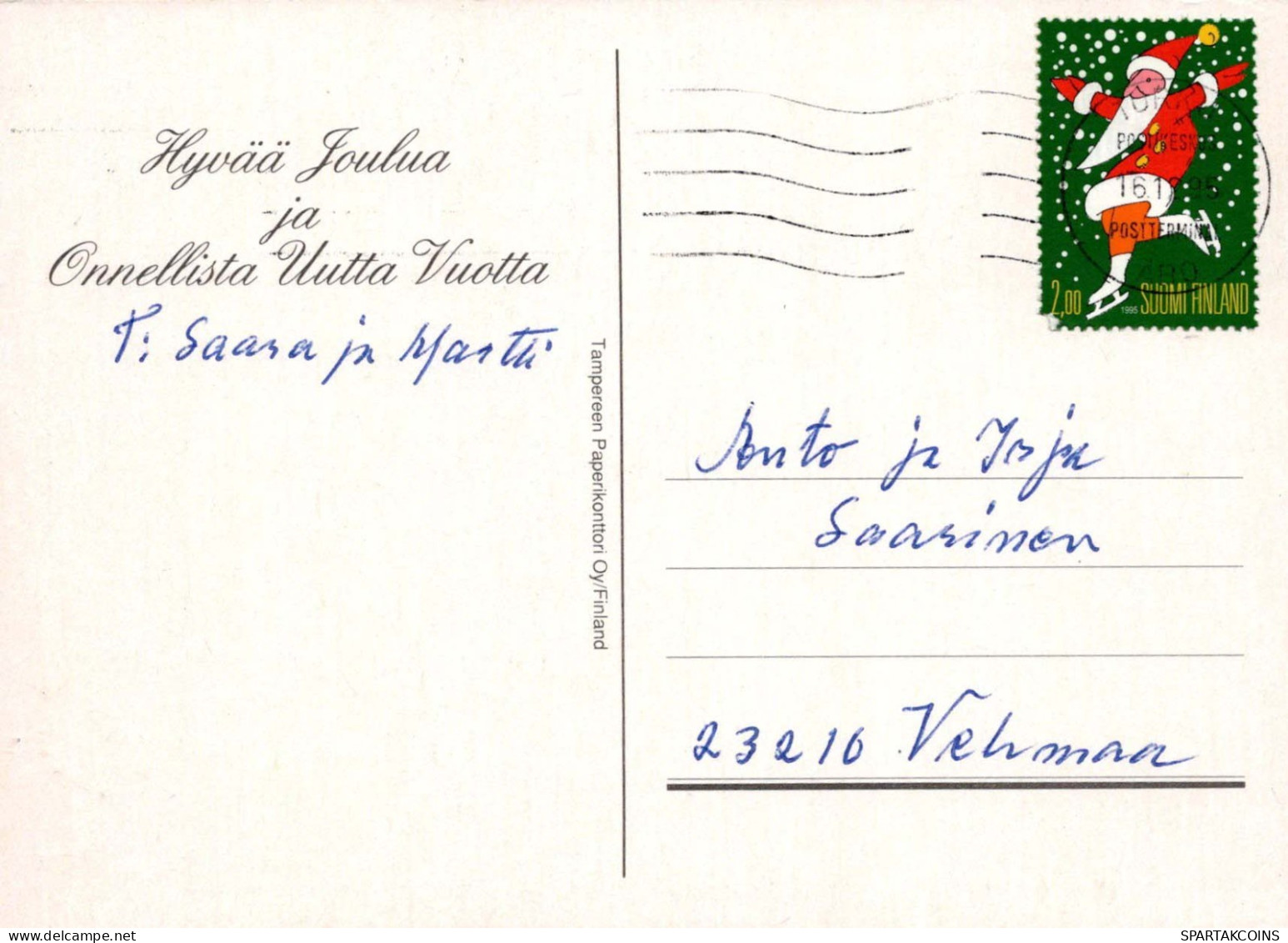 ÁNGEL Feliz Año Navidad Vintage Tarjeta Postal CPSM #PAS775.A - Engel