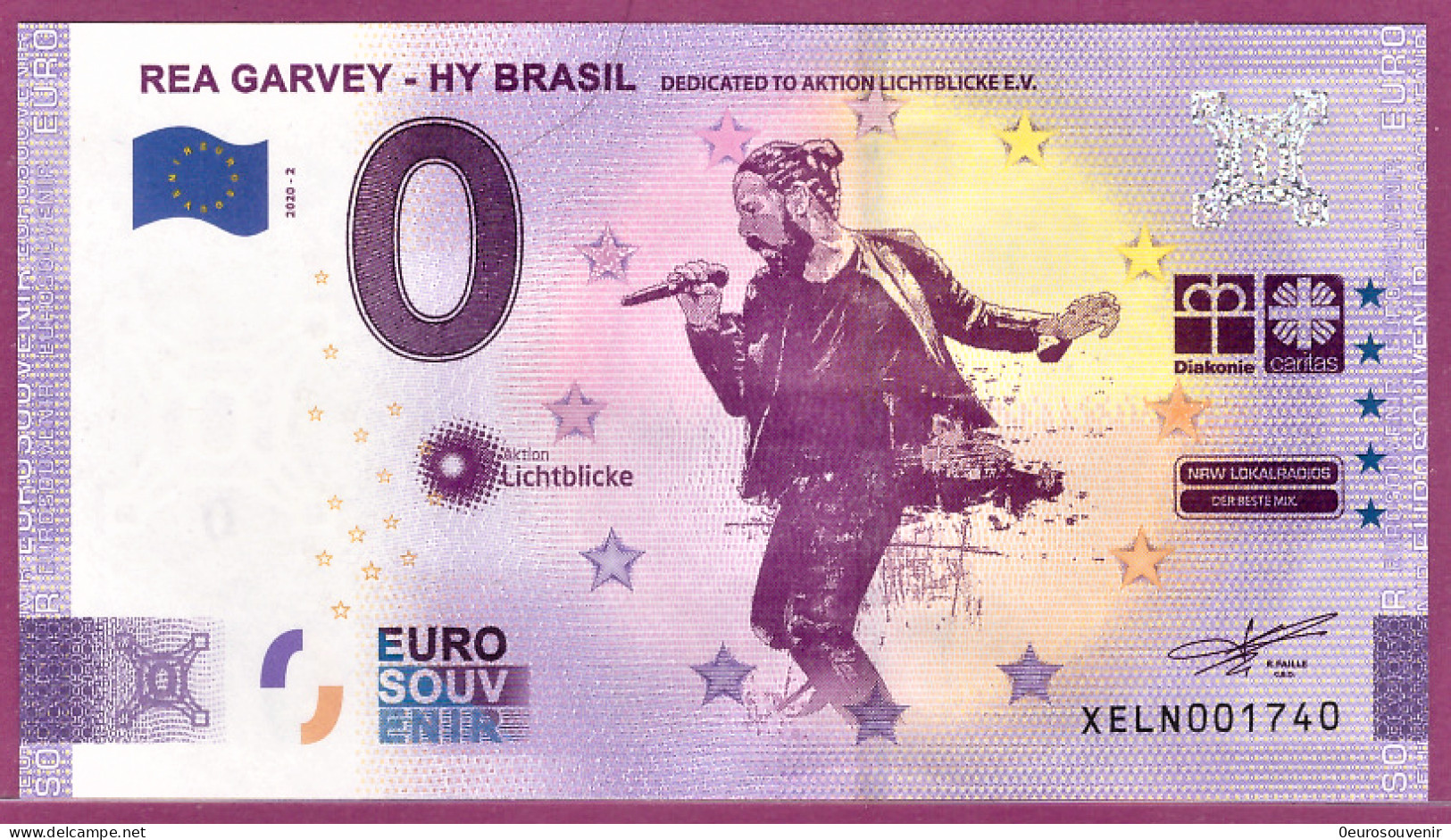 0-Euro XELN 2020-2  REA GARVEY - HY BRASIL - DEDICATED TO AKTION LICHTBLICKE - Private Proofs / Unofficial