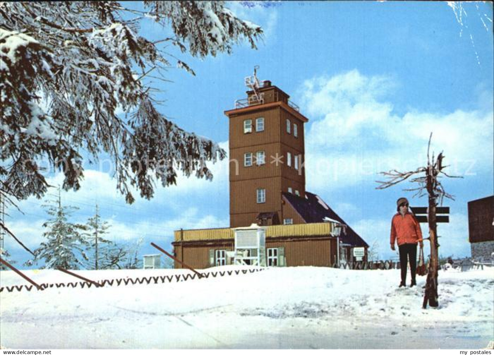 72583088 Oberwiesenthal Erzgebirge Wetterwarte Auf Dem Fichtelberg Im Winter Obe - Oberwiesenthal