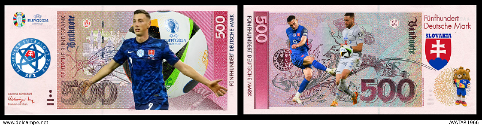 UEFA European Football Championship 2024 qualified country Slovakia  8 pieces Germany fantasy paper money