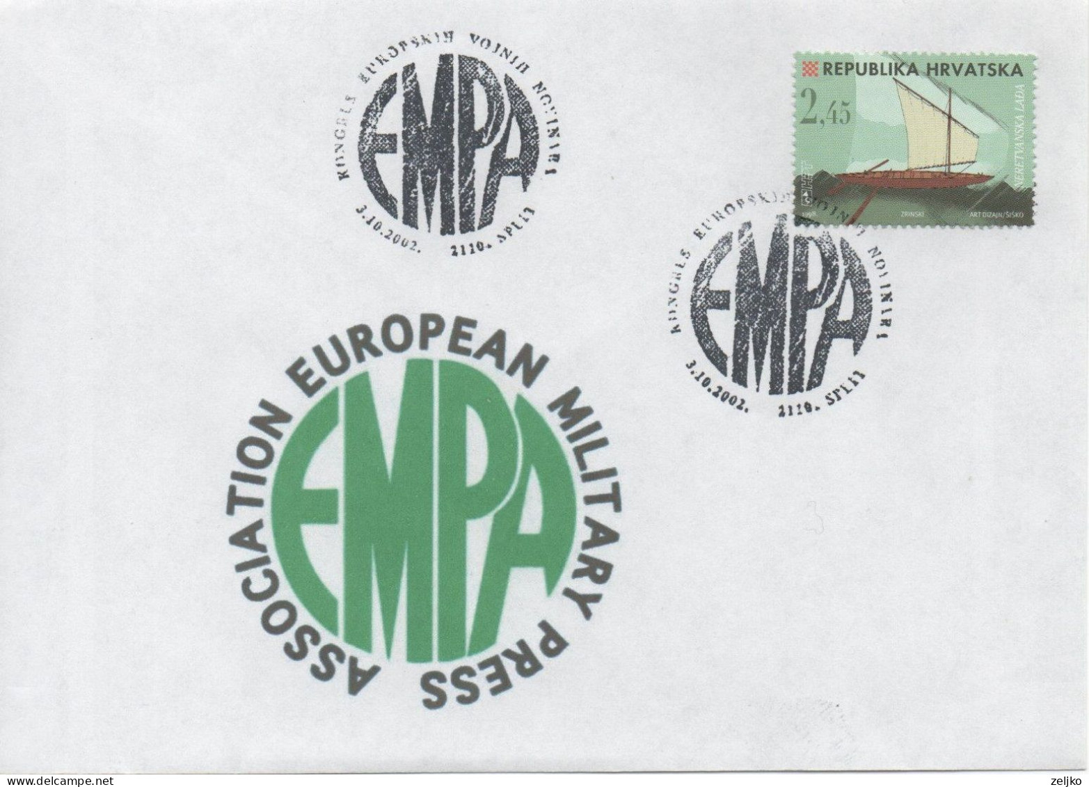 *** Croatia, Militaria, Congress Of European Military Press Association EMPA, Split 2002, Cover - Militaria