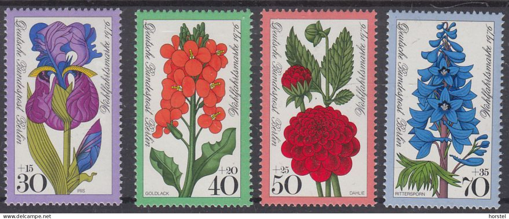 Berlin Mi.Nr.524-527 - Wohlfahrt - Gartenblumen - Unused Stamps