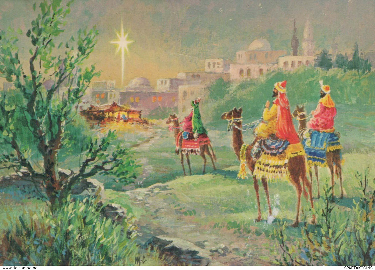 SAINTS Christmas Christianity Vintage Postcard CPSM #PBB957.A - Saints