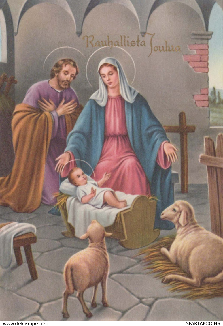 Jungfrau Maria Madonna Jesuskind Weihnachten Religion Vintage Ansichtskarte Postkarte CPSM #PBB766.A - Virgen Maria Y Las Madonnas