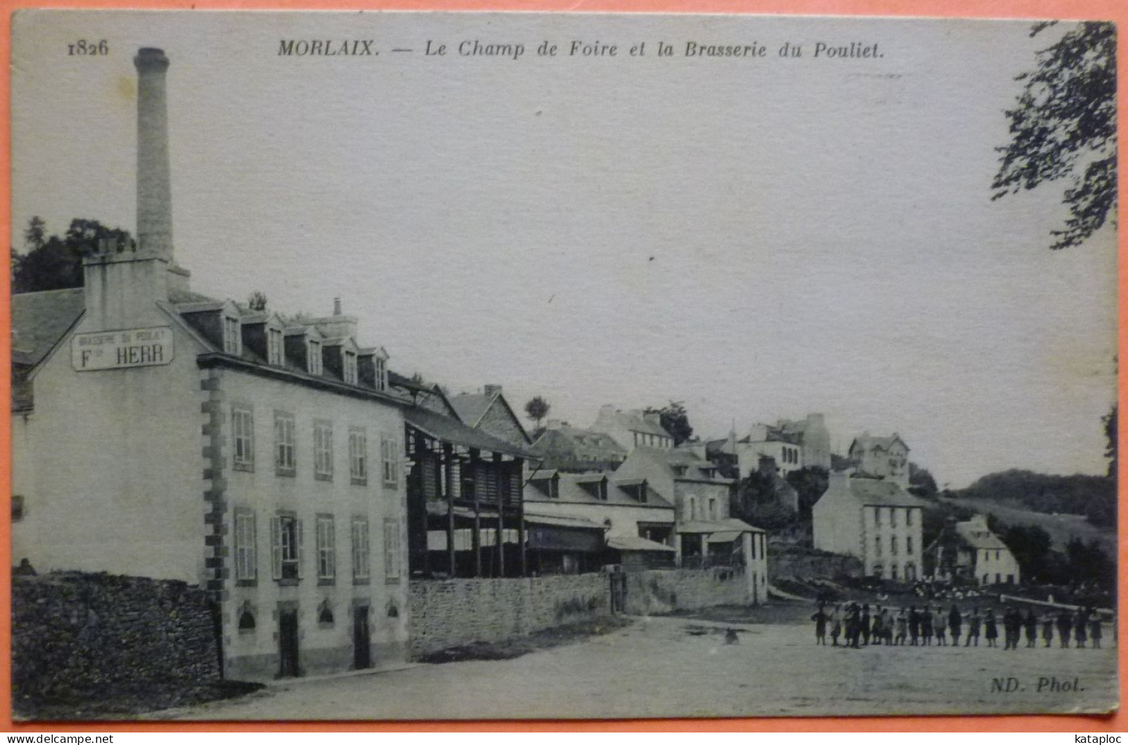 CARTE MORLAIX - 29 - LE CHAMP DE FOIRE ET LA BRASSERIE DU POULIET - SCAN RECTO/VERSO-13 - Morlaix