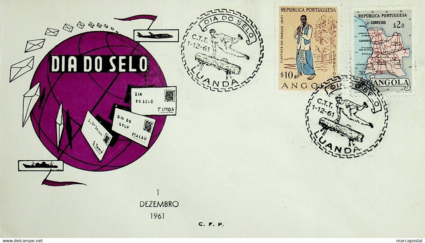 1959 Angola Dia Do Selo / Stamp Day - Tag Der Briefmarke
