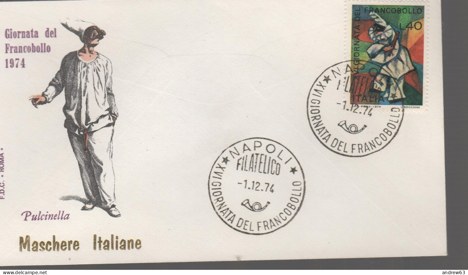 ITALIA - ITALIE - ITALY - 1974 - 16ª Giornata Del Francobollo - Pulcinella - FDC Roma - FDC