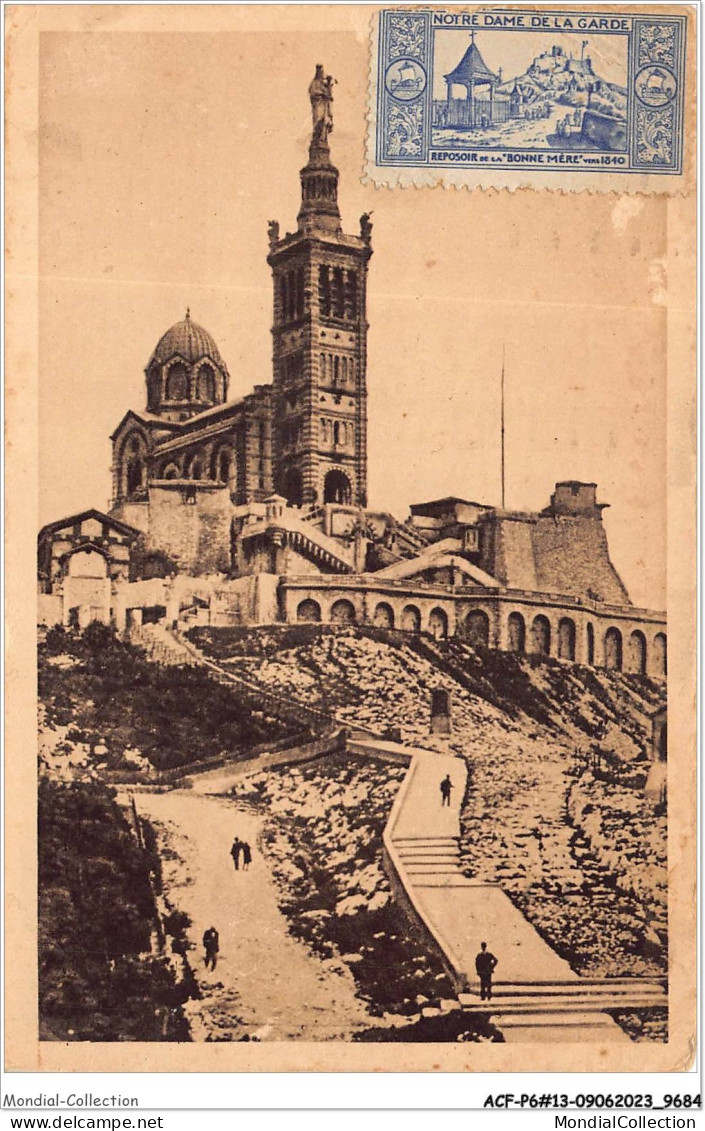 ACFP6-13-0560 - MARSEILLE - Basilique Notre Dame De Garde  - Notre-Dame De La Garde, Funicular Y Virgen