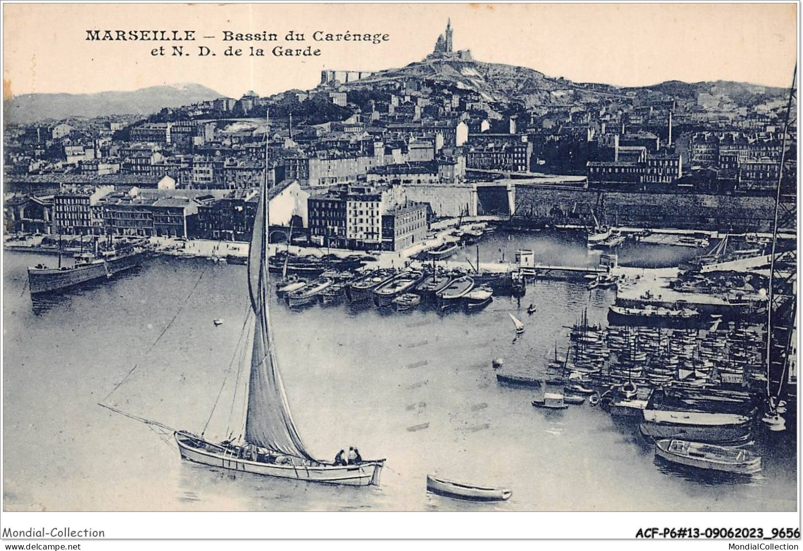 ACFP6-13-0546 - MARSEILLE - Bassin De Carenage Et N D De La Garde  - Notre-Dame De La Garde, Funicular Y Virgen