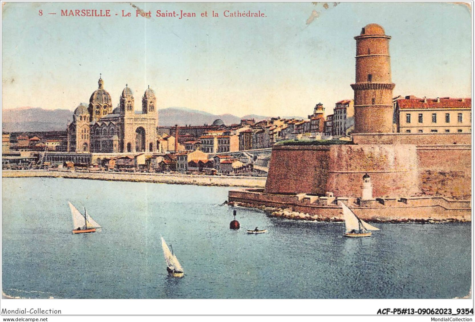 ACFP5-13-0394 - MARSEILLE - Le Fort Saint Jean Et La Cathédrale  - Non Classés
