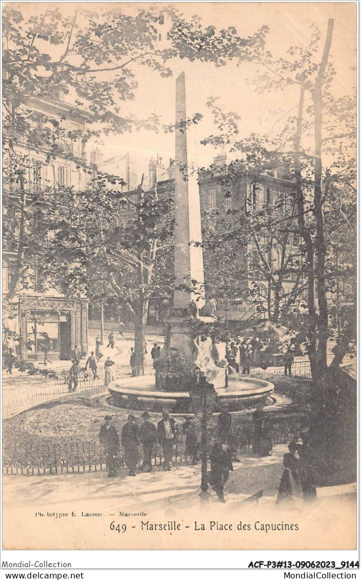 ACFP3-13-0289 - MARSEILLE - La Place Des Capucines - Endoume, Roucas, Corniche, Beaches