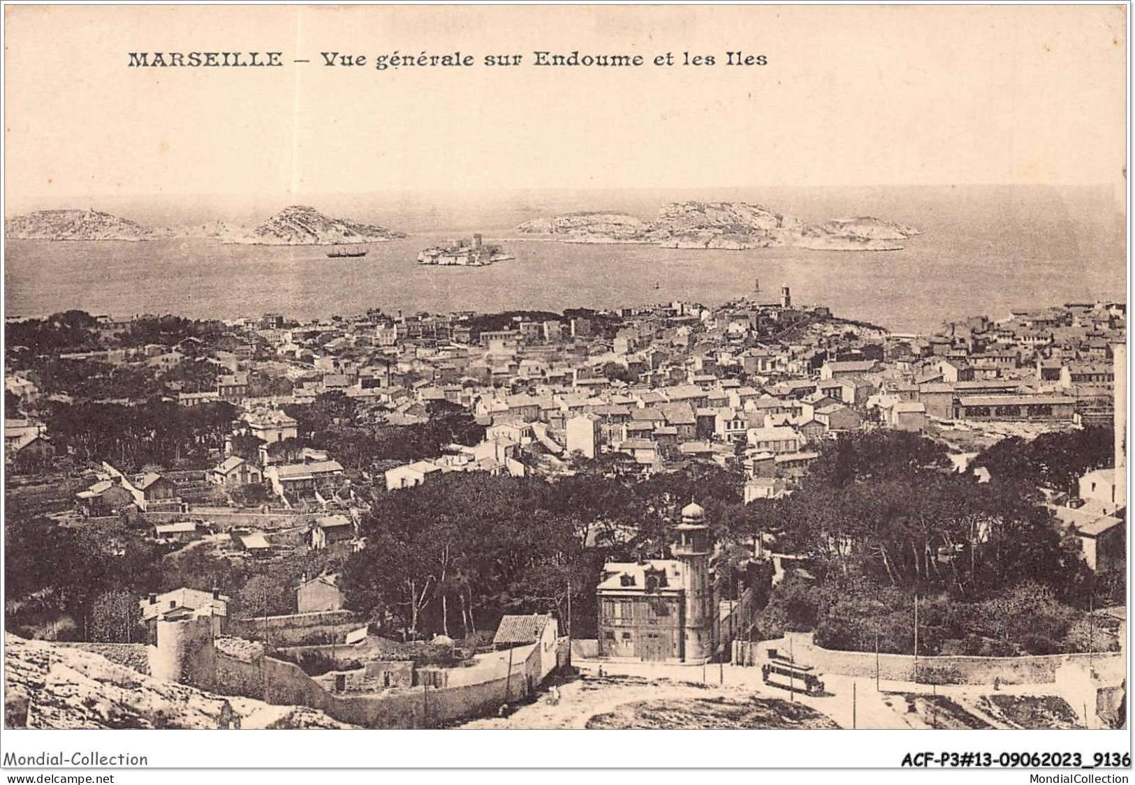 ACFP3-13-0285 - MARSEILLE - Vue Générale ENDOUME ET LES ILES - Endoume, Roucas, Corniche, Spiaggia