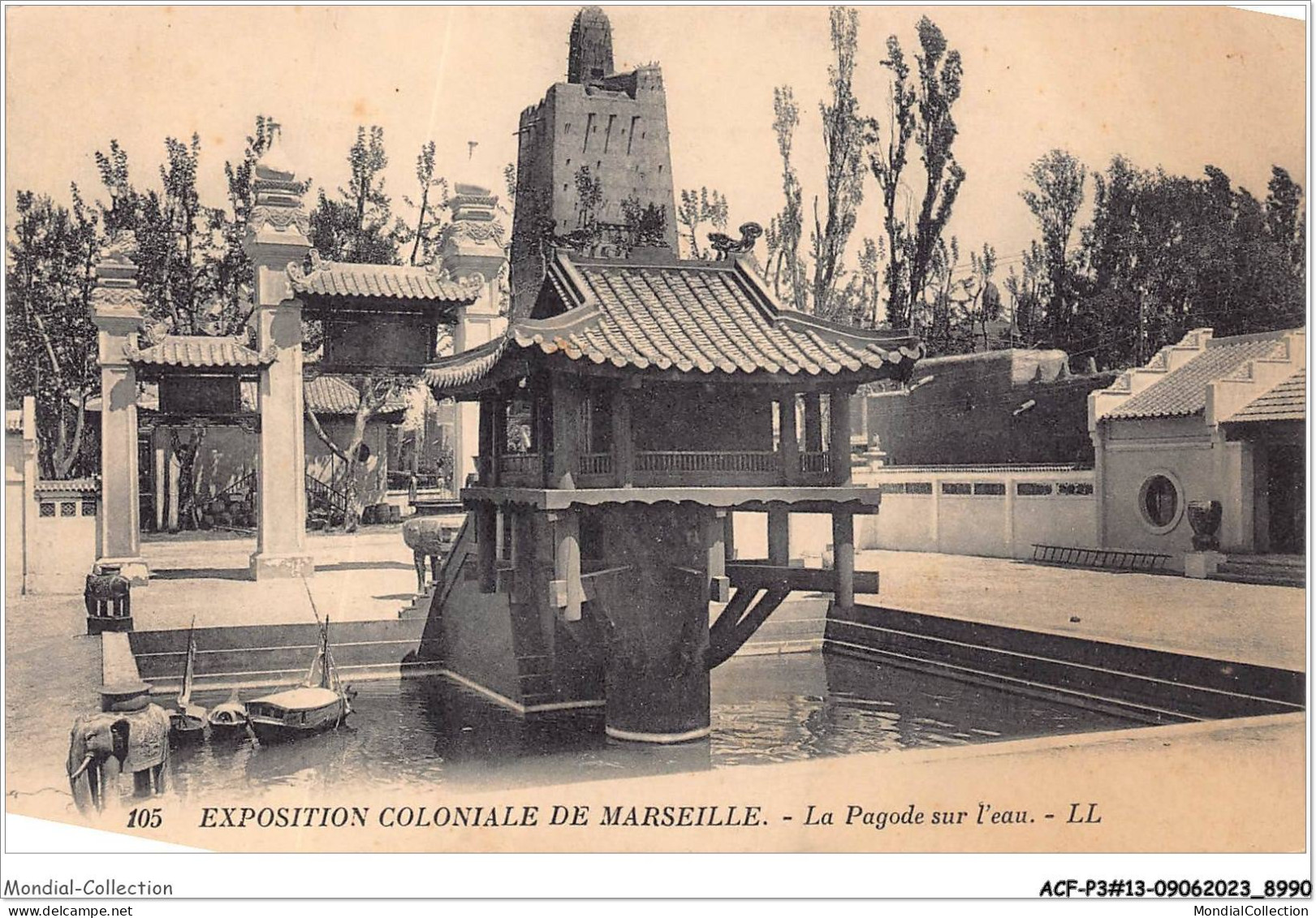 ACFP3-13-0212 - MARSEILLE - La Pagode Sur L"eau  - Expositions Coloniales 1906 - 1922