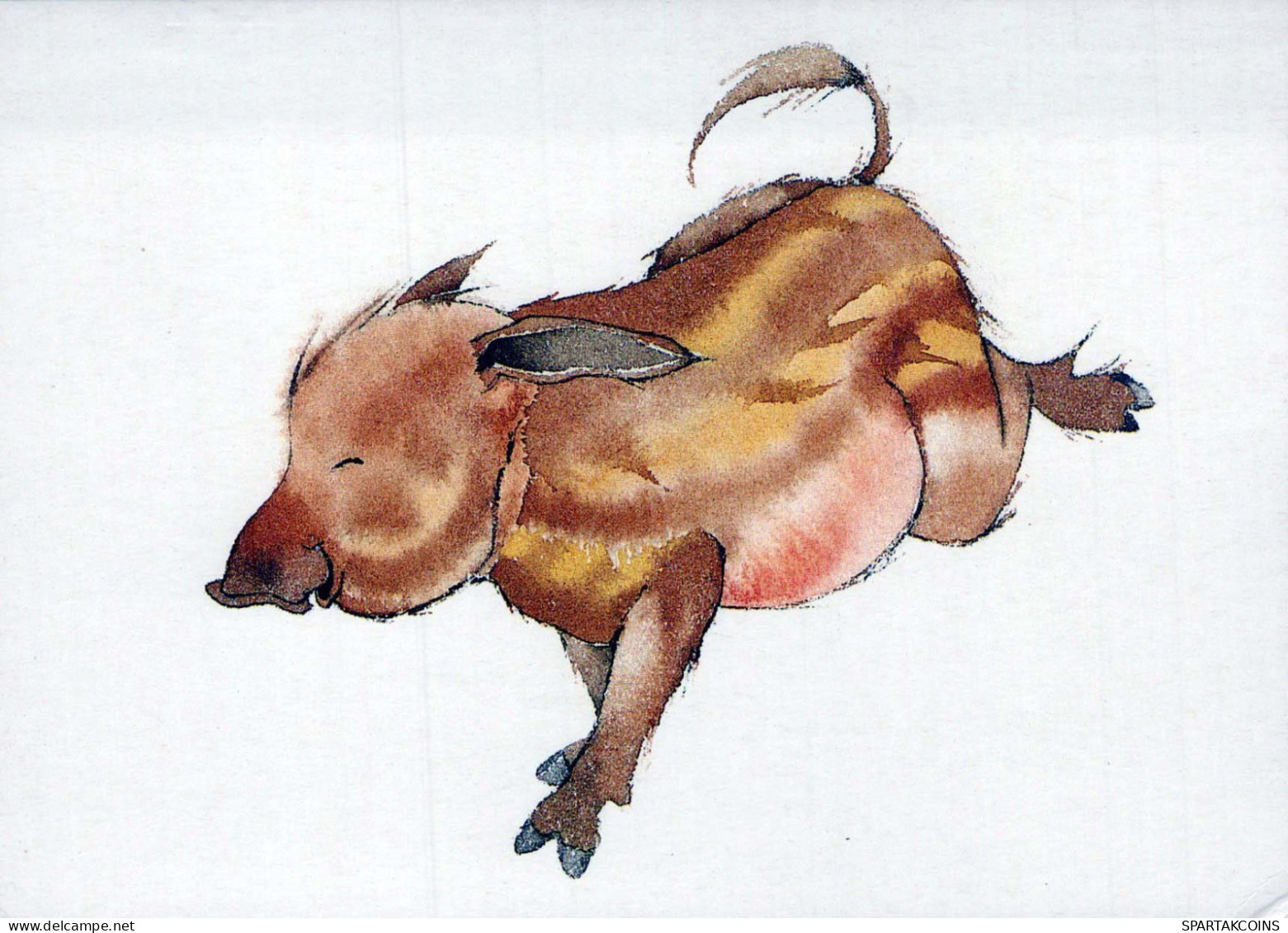 CERDOS Animales Vintage Tarjeta Postal CPSM #PBR740.A - Cochons