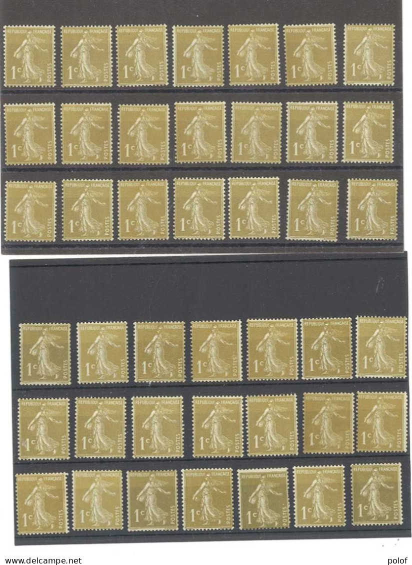 Yvert 277 A - Type Semeuse Camée - Lot De 42 Timbres - Neuf Sans  Trace De Charnière Et Gomme Intacte - 1906-38 Semeuse Camée