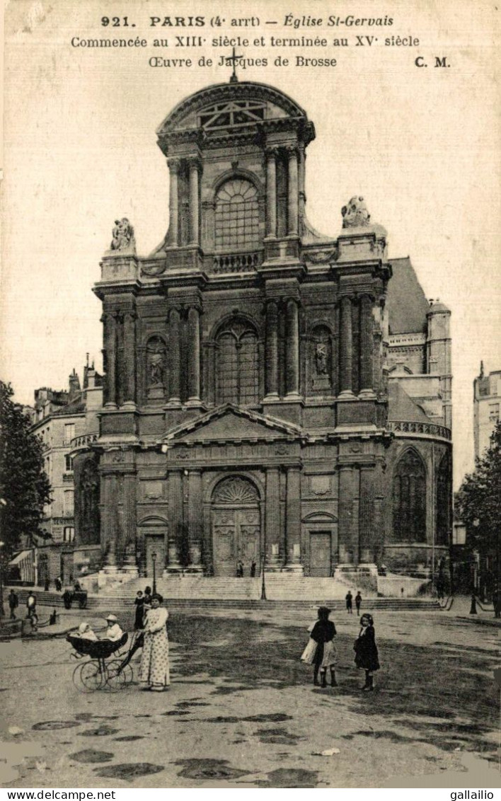 PARIS EGLISE SAINT GERVAIS - Arrondissement: 04