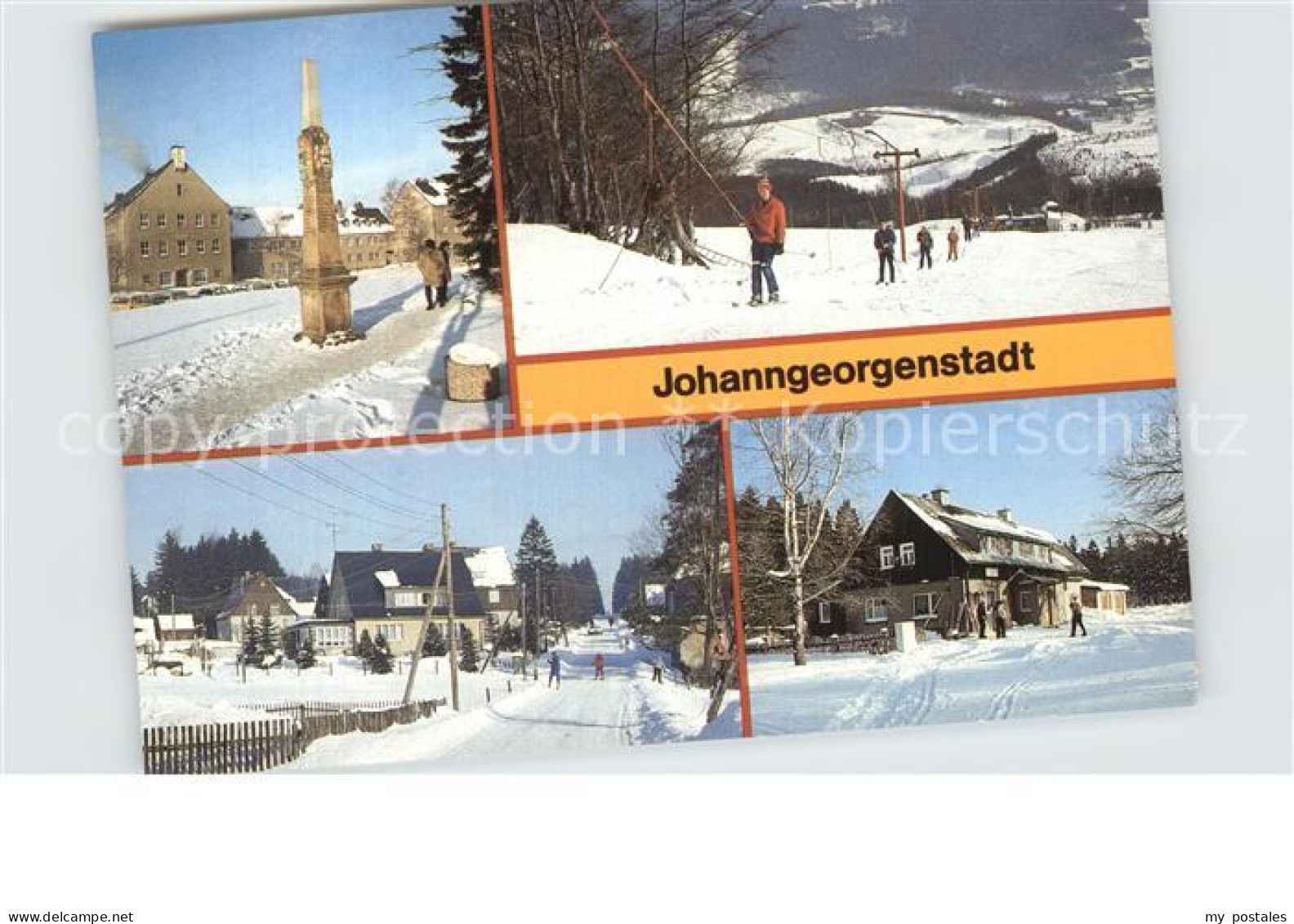 72582439 Johanngeorgenstadt Postmeilensaeule Skilift OT Steinbach Gasthaus Sausc - Johanngeorgenstadt