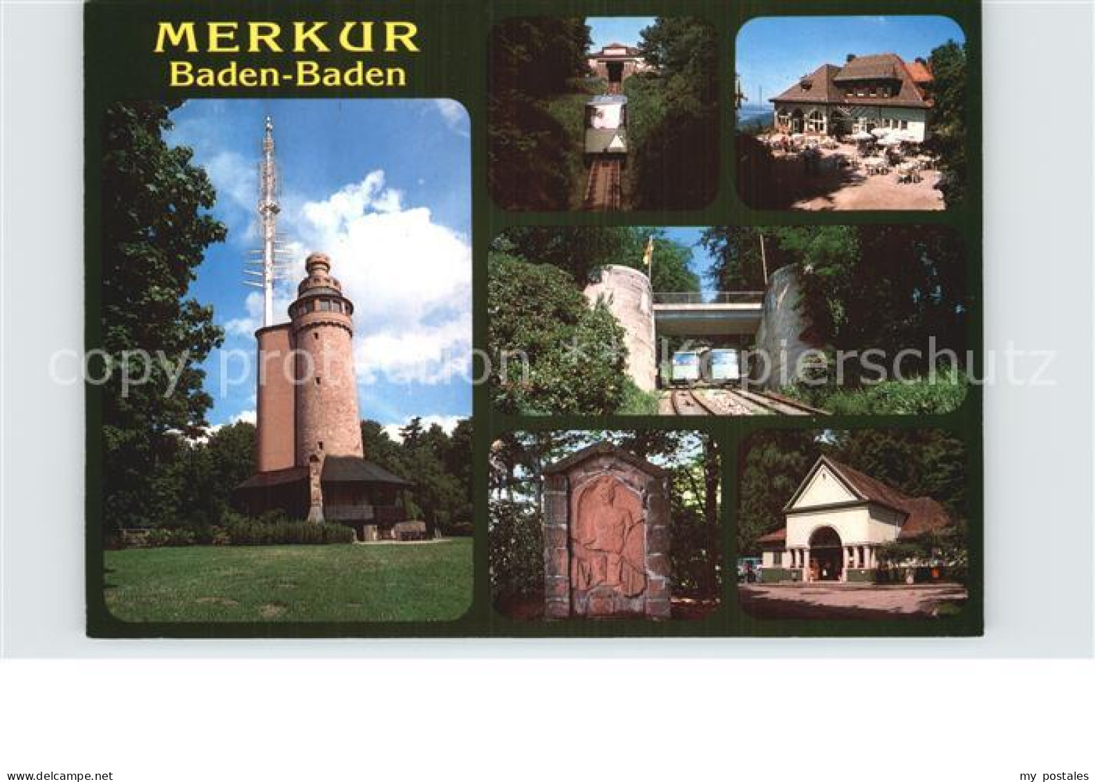 72582433 Baden-Baden Merkur Grosser Staufen Turm Berggaststaette Bergbahn Gedenk - Baden-Baden