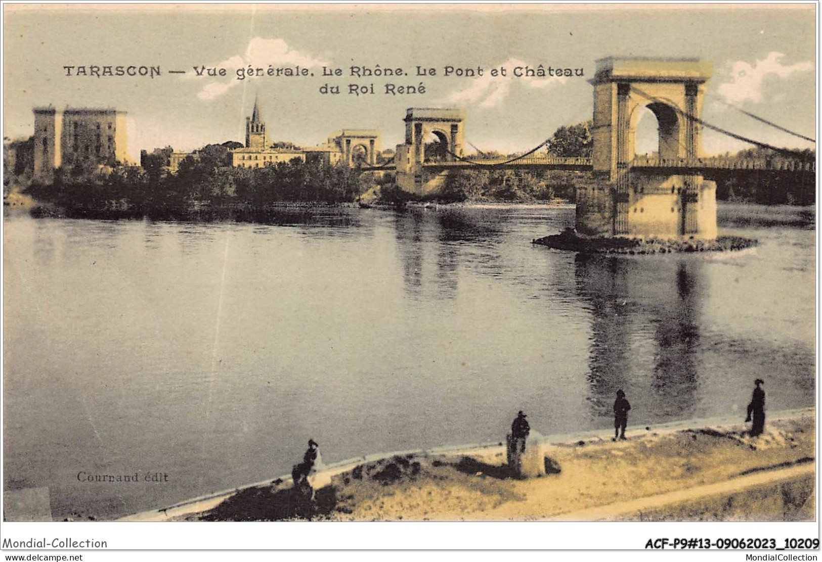 ACFP9-13-0824 - TARASCON - Vue Générale - Le Rhone - Le Pont Et Chateau Du Roi René  - Tarascon