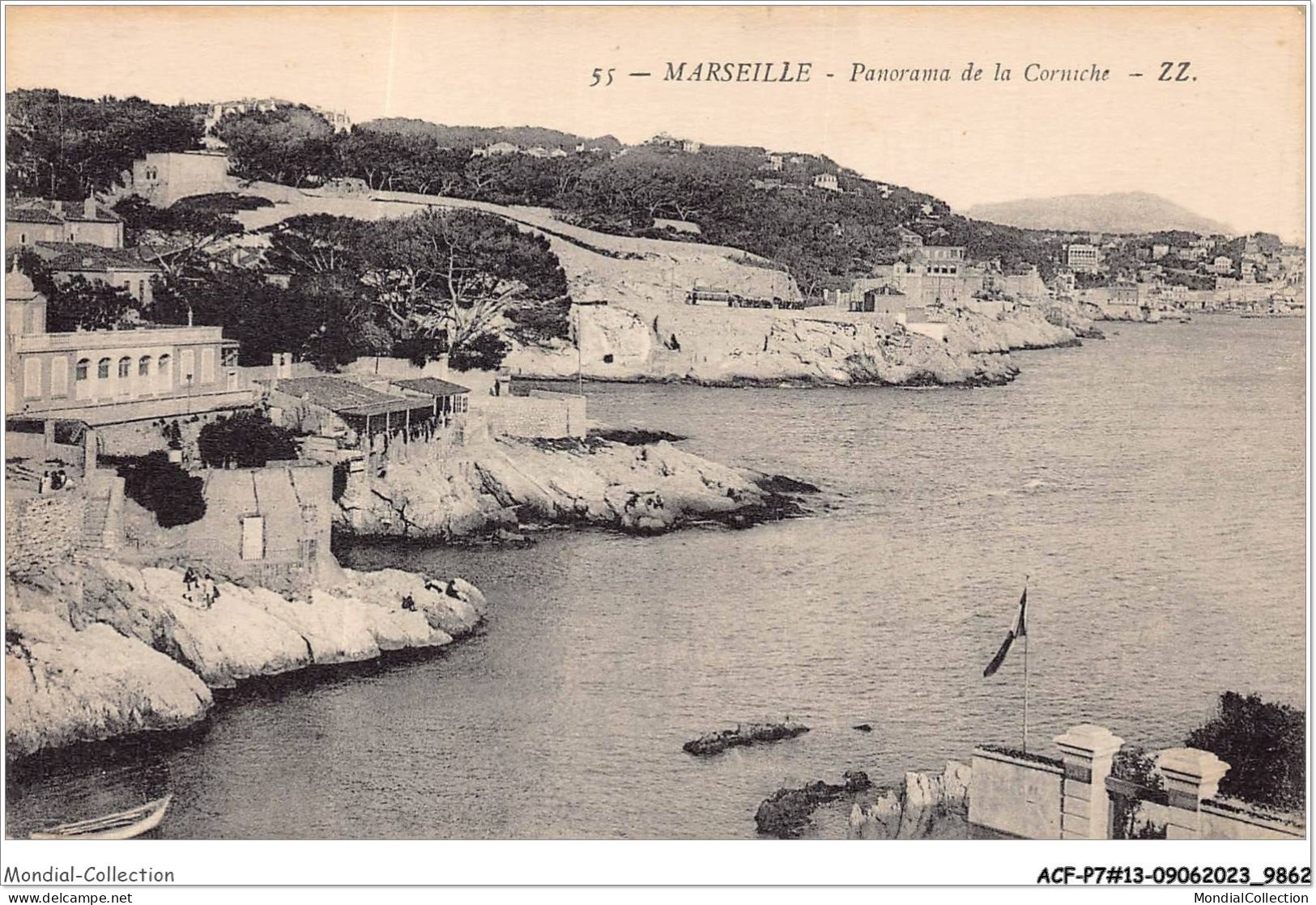 ACFP7-13-0649 - MARSEILLE - Panorama De La Corniche  - Endoume, Roucas, Corniche, Strände