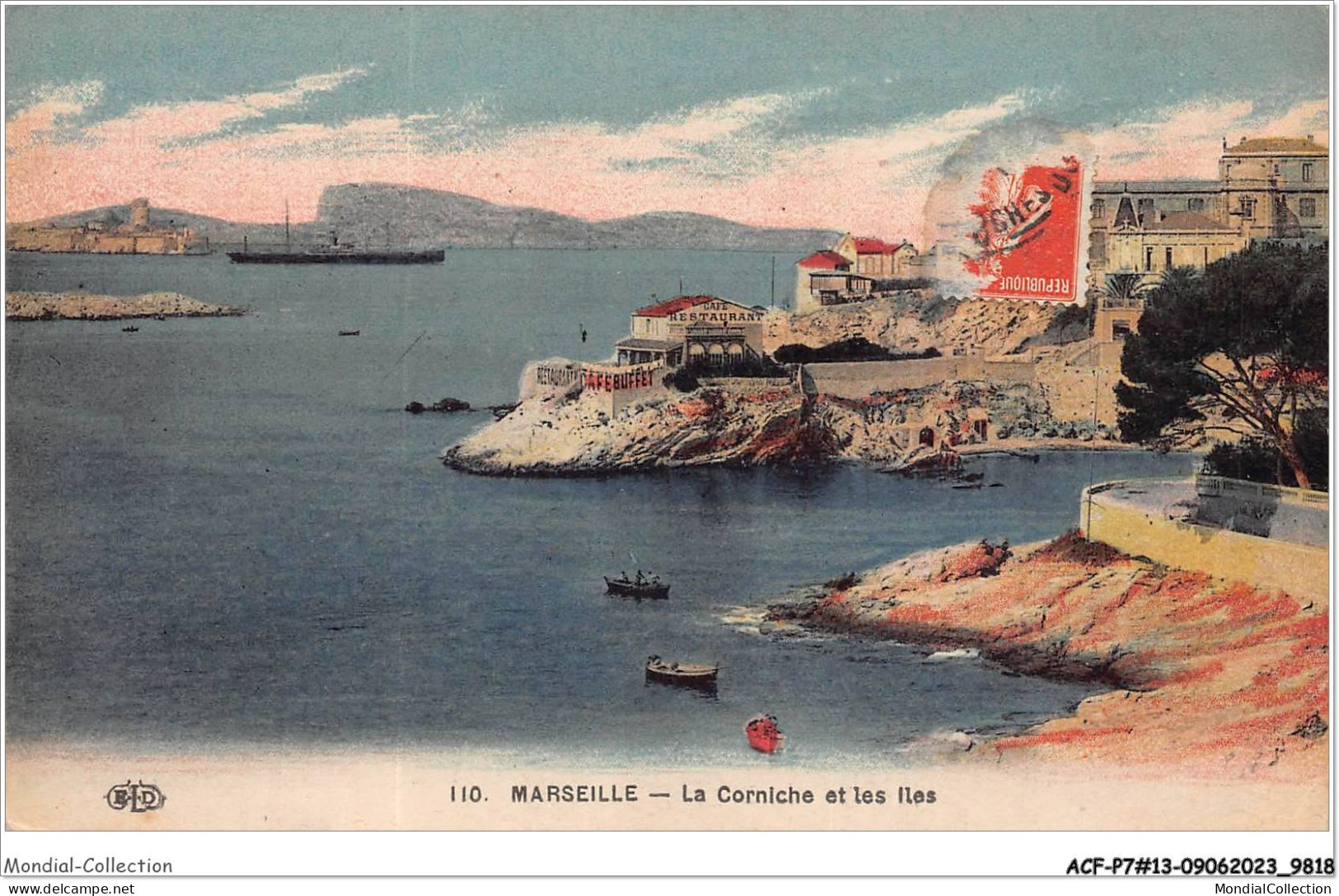 ACFP7-13-0627 - MARSEILLE - La Corniche Et Les Iles - Endoume, Roucas, Corniche, Stranden