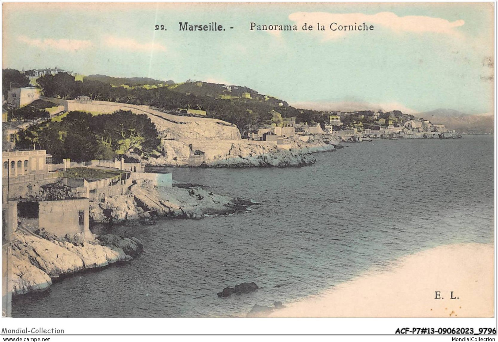 ACFP7-13-0616 - MARSEILLE - Panorama De La Corniche  - Endoume, Roucas, Corniche, Strände