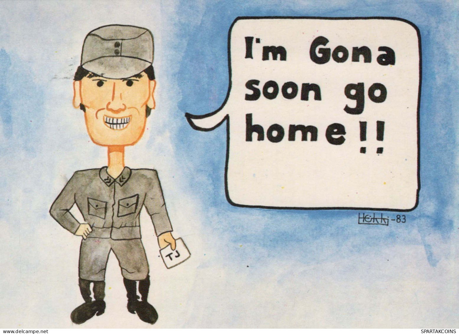 SOLDAT HUMOR Militaria Vintage Ansichtskarte Postkarte CPSM #PBV877.A - Humour