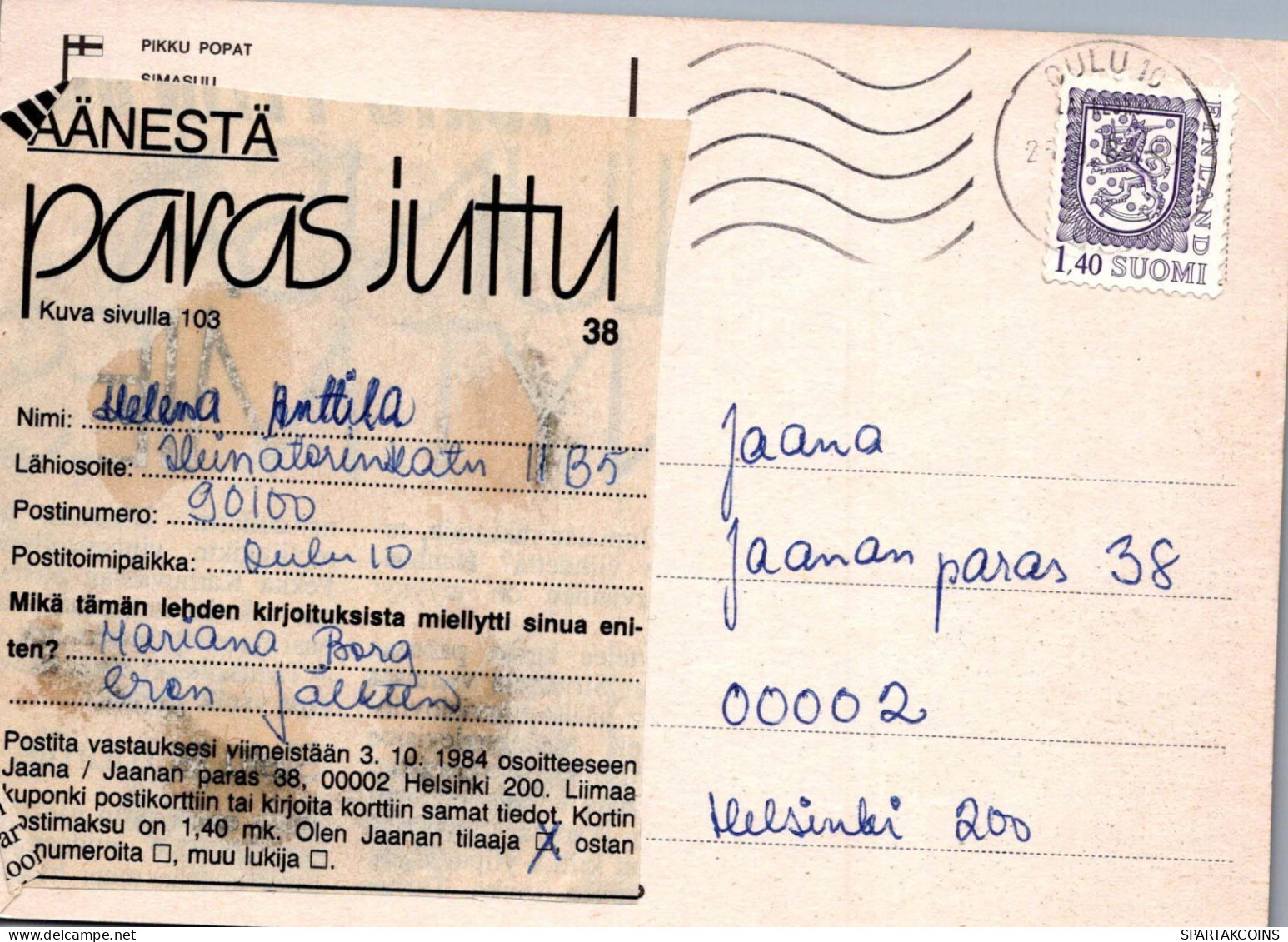 HUMOR DIBUJOS ANIMADOS Vintage Tarjeta Postal CPSM #PBV654.A - Humour